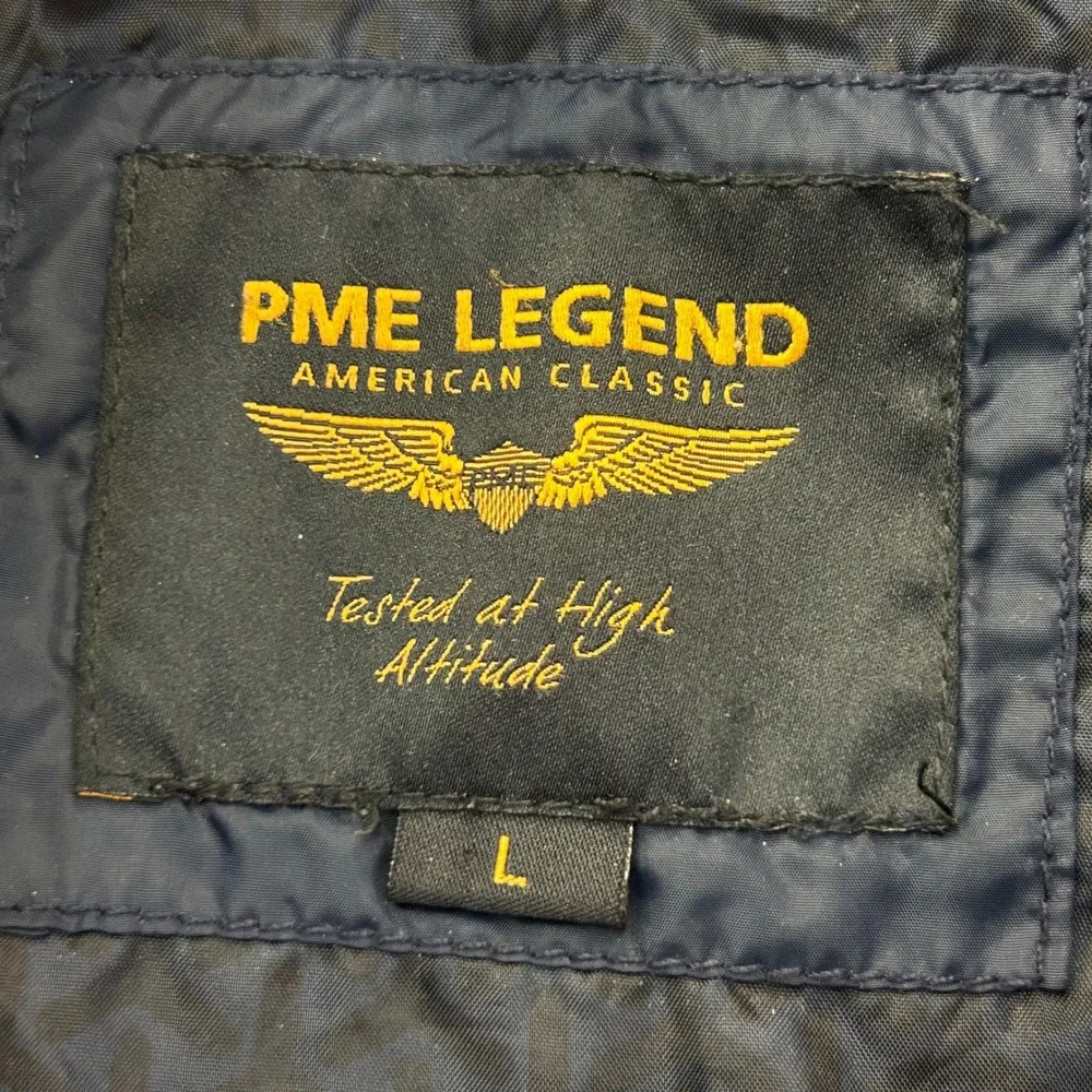 PME Legend Flight Jacket MA-1 American Classic Large Navy Blue Aviator Bomber
